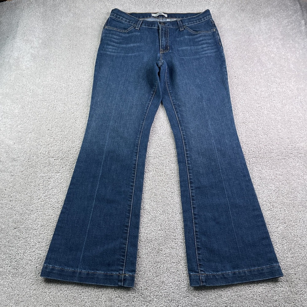 Gap‎ Jeans Womens 10 Blue Long and Lean Flare Dark Wash Denim Classic Boho Y2K